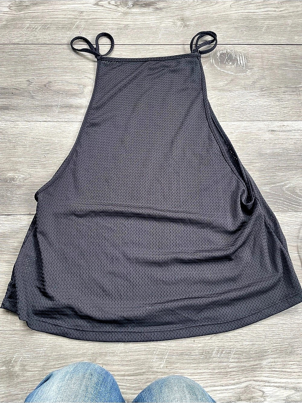 Buff Bunny Black Mesh Crop Top Size Small